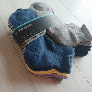 QUIKSILVER NEW Boys 10pk Quarter Socks Multi